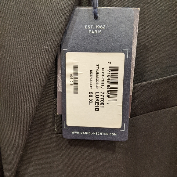 Brand New Daniel Hechter Paris Black 100% Wool Blazer Jacket Size 50 XL - Picture 10 of 11